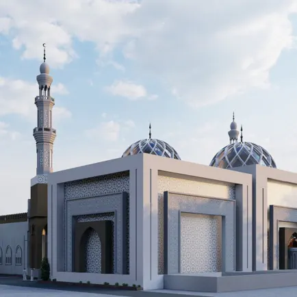 Mosque Front Elevation — Architectural Render