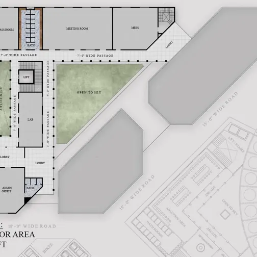 Madrasa First Floor Plan